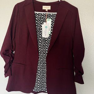 Skies Are Blue Maroon Blazer - Brand New